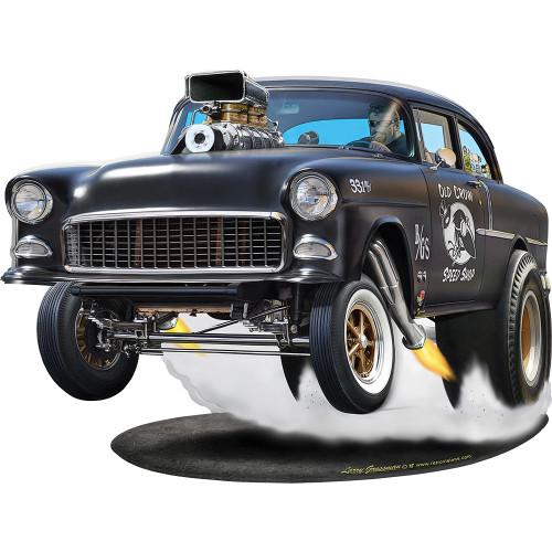 1955 Bad-Ass Gasser Cut Out Metal Sign Main Image