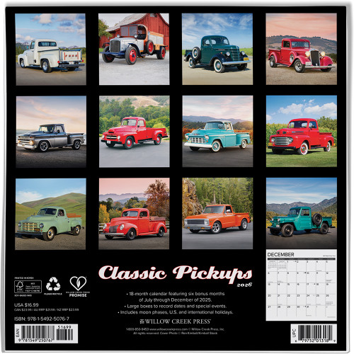 Classic Pickups 2026 Wall Calendar Alt Image 1