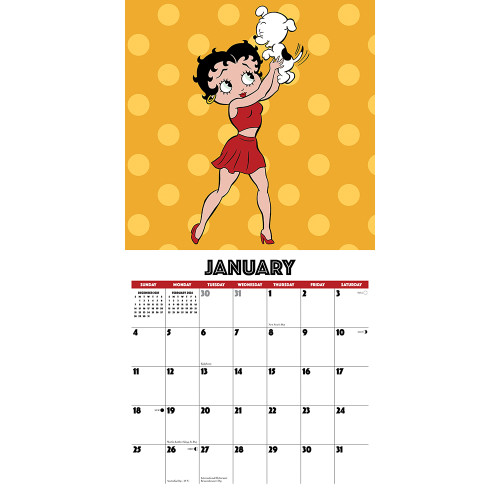 Betty Boop 2026 Wall Calendar  Stapled Wall Calendar by Willow Creek Press Inc. Alt Image 1
