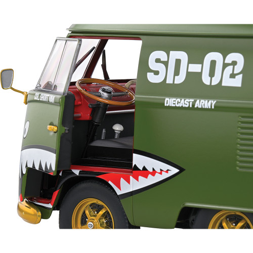 1950 Kool Kombi & Trailer - Green 1:18 Scale Diecast Model Car by Solido Alt Image 8