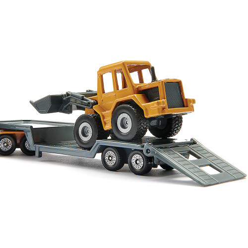 Tractor Trailer Low Loader With Front Loader  Diecast Model Truck by Siku Alt Image 4