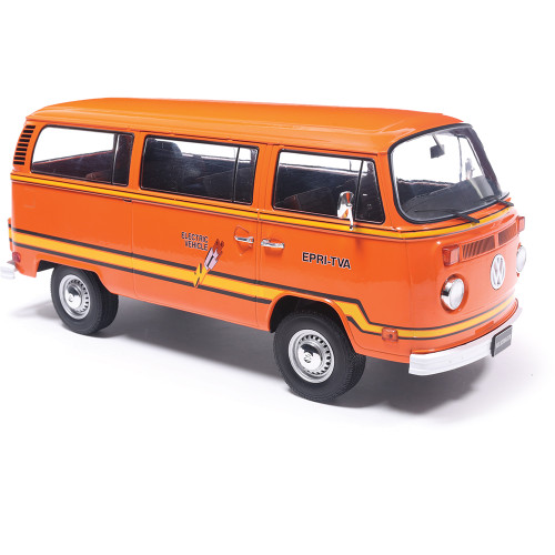 1978 Volkswagen Type 2 Bus Elektrotransporter - Orange 1:18 Scale Diecast Model Truck by IXO Models Alt Image 2