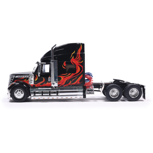 2010 International Lonestar - Black with flames 1:43 Scale Diecast Model Truck by IXO Models Alt Image 3