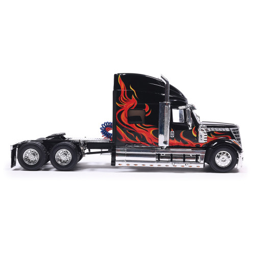 2010 International Lonestar - Black with flames 1:43 Scale Diecast Model Truck by IXO Models Alt Image 7