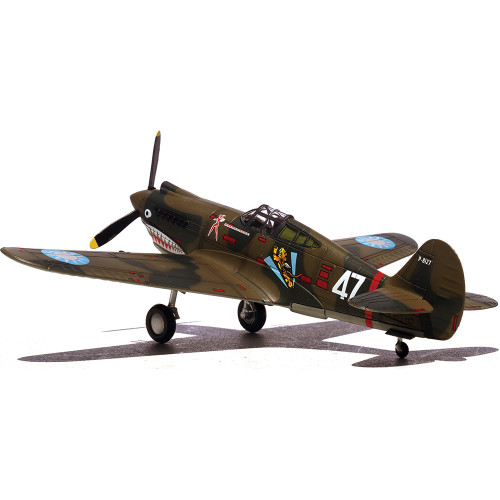 Curtiss P-40B/C Warhawk - White 7 13-victory ace Robert Neale Flying Tigers - 1942 1:72 Scale Diecast Plane by Legion Models Alt Image 7