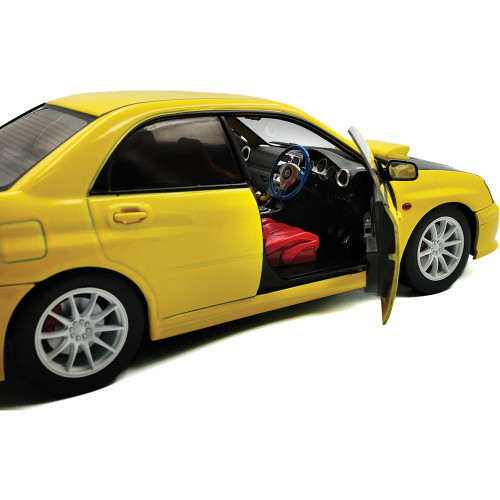 2003 Subaru Impreza WRX STI - Yellow 1:18 Scale Diecast Model Car by Jada Toys Alt Image 7