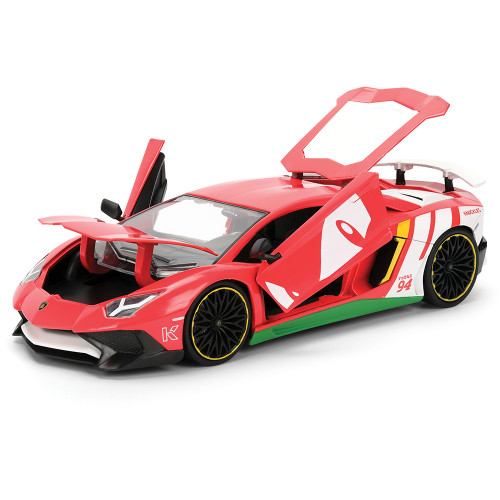 Lamborghini Aventador W/Knuckles Diecast Figure 1:24 Scale Diecast Model Car by Jada Toys Alt Image 2