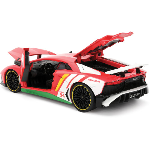 Lamborghini Aventador W/Knuckles Diecast Figure 1:24 Scale Diecast Model Car by Jada Toys Alt Image 4