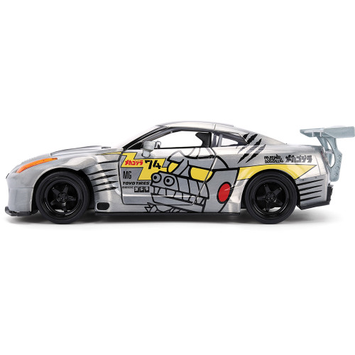 2009 Nissan GT-R (R35) W/Mechagodzilla Diecast Figure 1:24 Scale Diecast Model Car by Jada Toys Alt Image 5