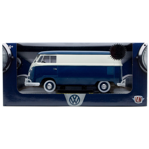 1960 VW Delivery Van - Blue 1:24 Scale Diecast Model Truck by M2 Machines Alt Image 2