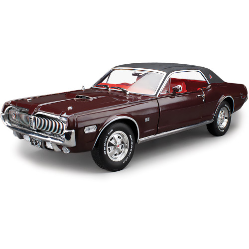 1968 Mercury Cougar XR7G - Black Cherry 1:18 Scale Diecast Model Car by Sunstar Main Image
