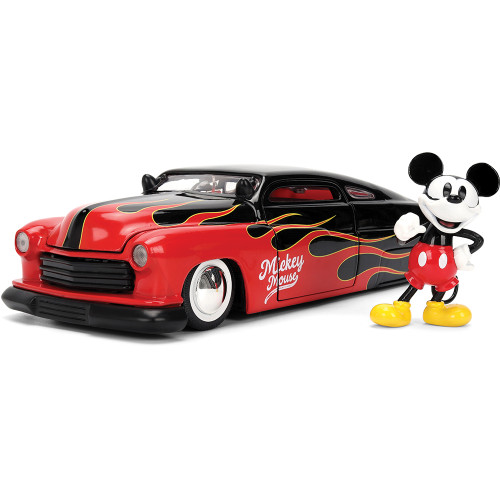 1951 Mercury with Vintage Mickey Mouse Diecast Figure 1:24 Scale Diecast Model Car by Jada Toys Main Image