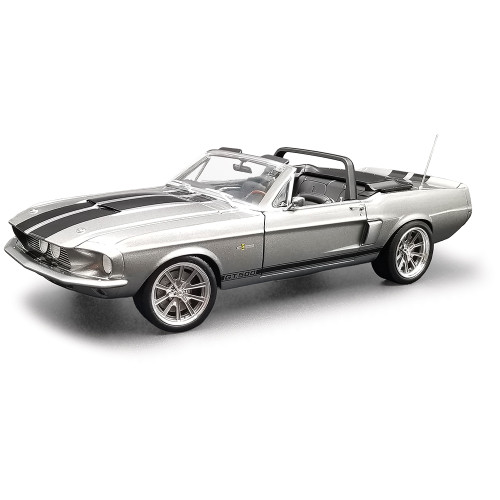 1967 Shelby Mustang G.T. 500 Pro Touring Convertible - Silver 1:18 Scale Diecast Model Car by Acme Main Image