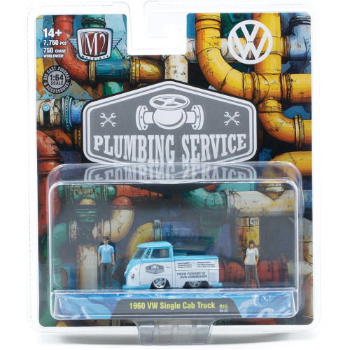 1960 VW Single Cab Truck "Plumbing Service" Diorama Alt Image 2
