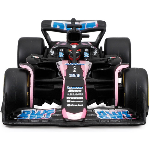 2024 Alpine F1 Team A524 w/helmet  - Ocon #31 1:43 Scale Diecast Model Car by Bburago Alt Image 3