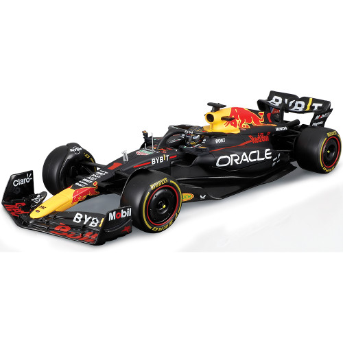 2023 Oracle F1 RB19 (2023) w/helmet - Verstappen #1 1:24 Scale Diecast Model Car by Bburago Main Image