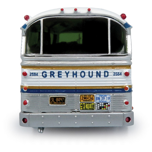 1964 MCI MC-5A Coach: Greyhound Gold Stripe 50th Anniversary 1:87 Scale Diecast Model Bus by Iconic Replicas Alt Image 4