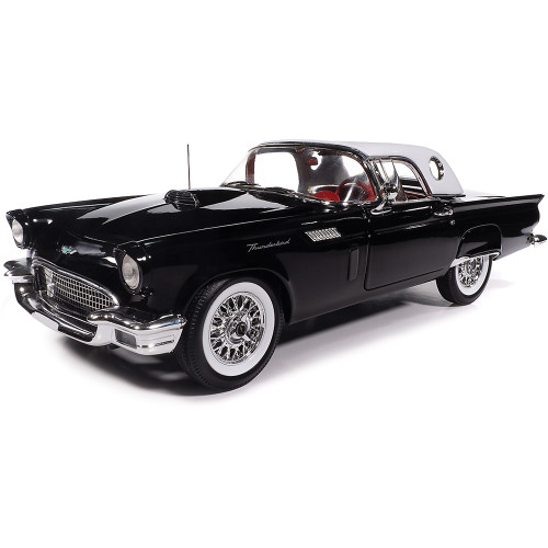 1957 Ford Thunderbird Roadster - Raven Black 1:18 Scale Diecast Model Car by American Muscle - Ertl Main Image