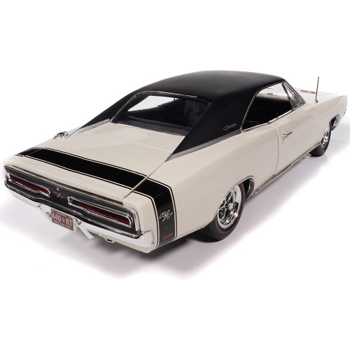 1969 Dodge Charger R/T - W1 White 1:18 Scale Diecast Model Car by American Muscle - Ertl Alt Image 2
