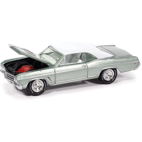 1966 Buick Skylark GS - Seafoam Green Poly 1:64 Scale Diecast Model Car by Johnny Lightning Alt Image 1