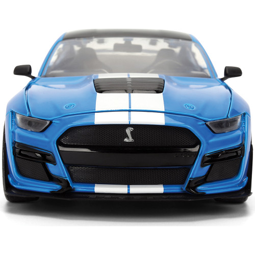 2020 Shelby Mustang G.T. 500 - Blue Cobra 1:24 Scale Diecast Model Car by Jada Toys Alt Image 3