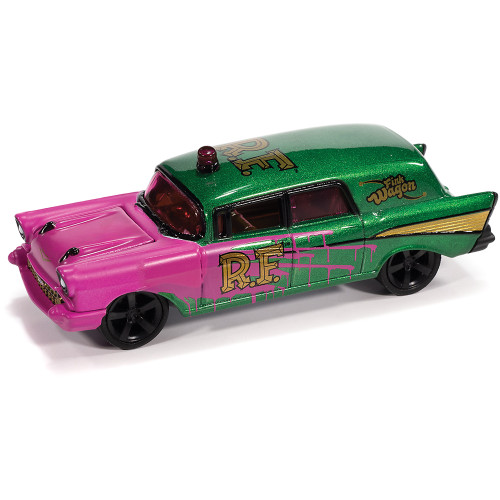 1957 Chevy Ambulance Rat Fink - Magenta 1:64 Scale Diecast Model Car by Johnny Lightning Main Image