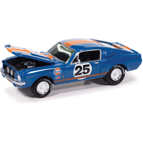 1967 Shelby GT-500 - Gulf Dark Blue w/ Orange Stripe 1:64 Scale Diecast Model Car by Johnny Lightning Alt Image 1