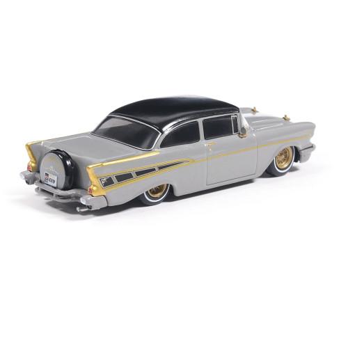 1957 Chevrolet Bel Air - Lowrider - Gray 1:64 Scale Diecast Model Car by IXO Models Alt Image 2