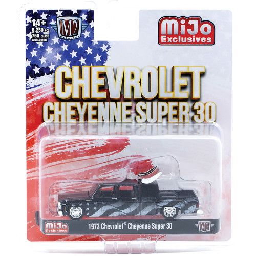 1973 Chevrolet Cheyenne Super 30 Stars & Stripes - MiJo Exclusives 1:64 Scale Diecast Model Truck by M2 Machines Alt Image 1