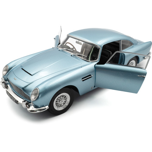 1964 Aston Martin DB5 Light Metallic Blue Diecast Model Car | Solido