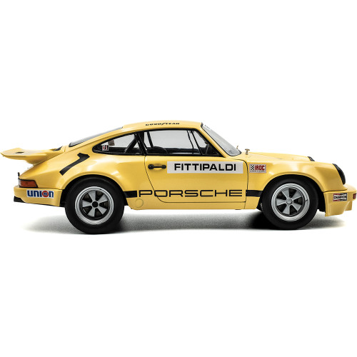 1974 Porsche 911 IROC #1 Fittipaldi - Yellow 1:18 Scale Diecast Model Car by Solido Alt Image 4