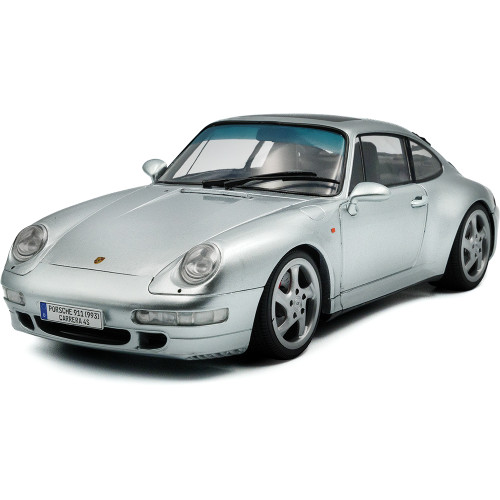 1996 Porsche 911 (993) 4S - Polar Silver 1:18 Scale Diecast Model Car by Solido Main Image