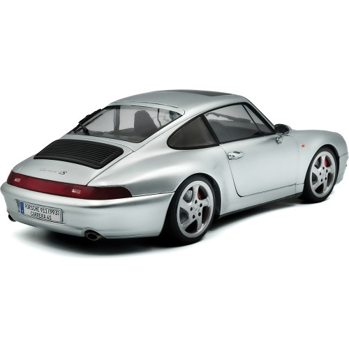 1996 Porsche 911 (993) 4S - Polar Silver 1:18 Scale Diecast Model Car by Solido Alt Image 5