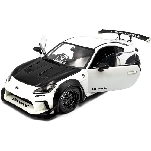 2024 Toyota GR 86 LBWK Body Kit - Pearl White 1:18 Scale Diecast Model Car by Solido Alt Image 2