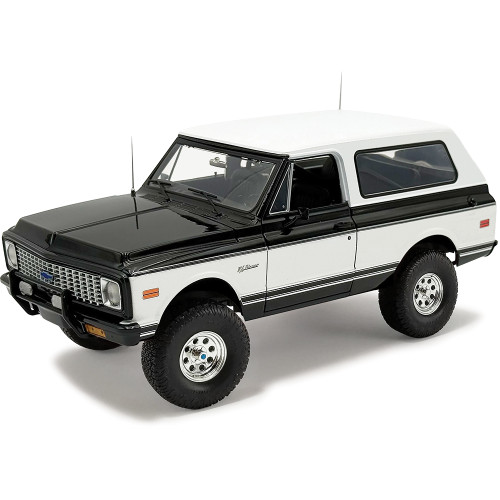 1971 Chevrolet Blazer K5 - Tuxedo Black & White Two Tone 1:18 Scale Diecast Model Truck by Acme Main Image