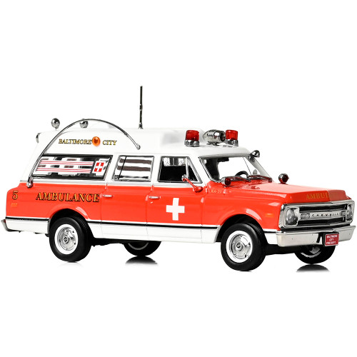 Chevrolet C-10 Ambulance: Baltimore City 1:50 Scale Diecast Model Car by Iconic Replicas Main Image