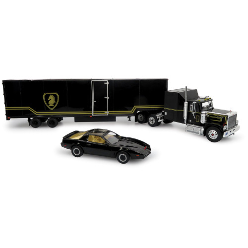 GMC General Tractor Trailer & 1982 Pontiac Firebird Knight Rider Set 1:43 Scale Diecast Model Truck by Iconic Replicas Main Image