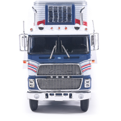 1976 Ford CL 9000 - Red/White/Blue & Vintage Trailer 1:64 Scale Diecast Model Truck by IXO Models Alt Image 6
