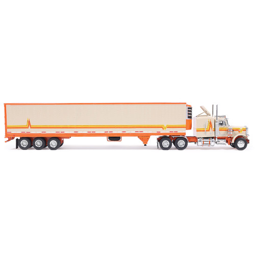 1973 Peterbilt 359 - Orange And Cream With Modern Trailer Alt Image 7
