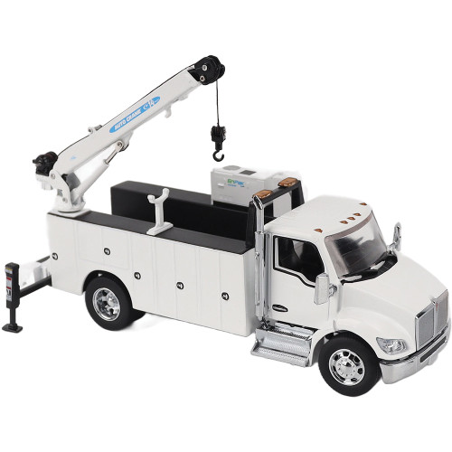 Kenworth T380 Auto-Crane Titan85-Body HC14-Crane Work Truck with Miller EnPak - White 1:50 Scale Diecast Model Truck by Diecast Masters Alt Image 3