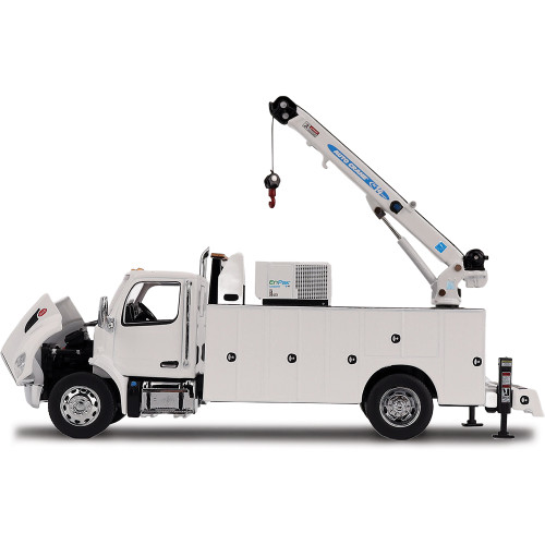 Peterbilt Model 536 Auto-Crane Titan85-Body HC14-Crane Work Truck with Miller EnPak - White 1:50 Scale Diecast Model Truck by Diecast Masters Alt Image 1