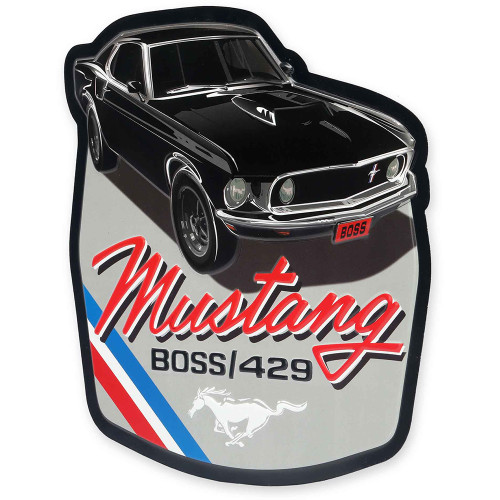 Ford Mustang Boss 429 Embossed Metal Sign  Metal Sign by Open Roads Alt Image 2