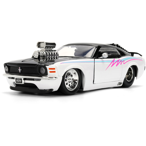 1970 Ford Mustang Boss 429 - White 1:24 Scale Diecast Model Car by Jada Toys Main Image