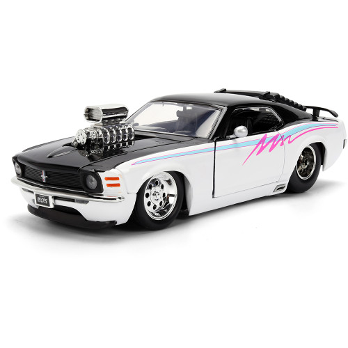 1970 Ford Mustang Boss 429 - White 1:24 Scale Diecast Model Car by Jada Toys Alt Image 1