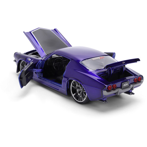 1971 Chevy Camaro - Indigo 1:24 Scale Diecast Model Car by Jada Toys Alt Image 5