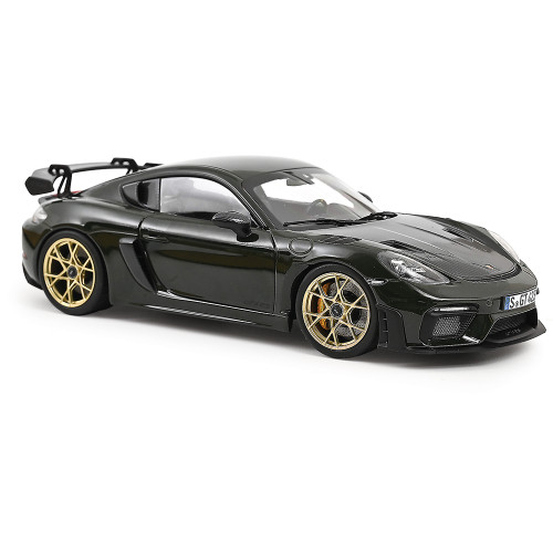 2023 Porsche Cayman GT4 RS w/Weissach Pack - Green 1:18 Scale Diecast Model Car by Norev Alt Image 1