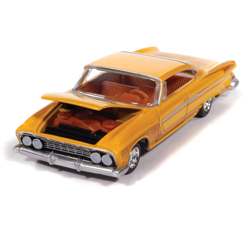 1961 Dodge Phoenix Lowrider - Mango Smoothie Lowrider 1:64 Scale Diecast Model Car by Auto World Alt Image 1