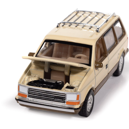 1987 Plymouth Voyager - Light Cream 2-tone 1:64 Scale Diecast Model Car by Auto World Alt Image 1