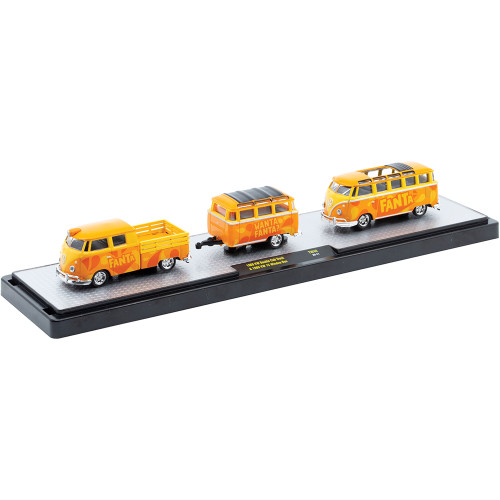 1960 VW Double Cab Truck with 1960 VW 15-Window Bus Fanta