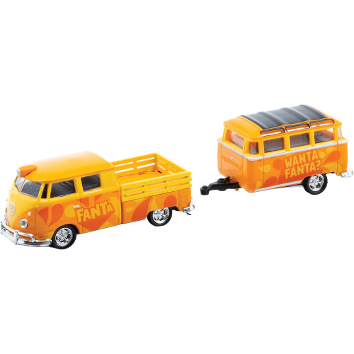 1960 VW Double Cab Truck with 1960 VW 15-Window Bus - Fanta Alt Image 3